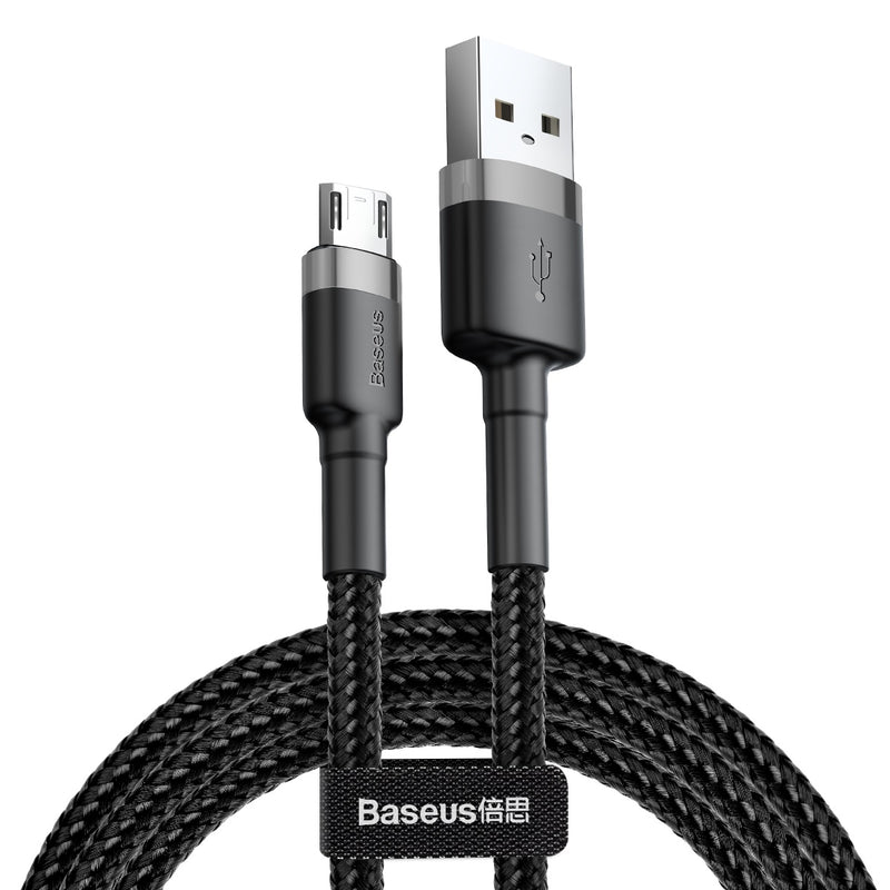 Baseus Cafule Cable USB For Micro 1.5A 2M Gray+Black (CAMKLF-CG1)