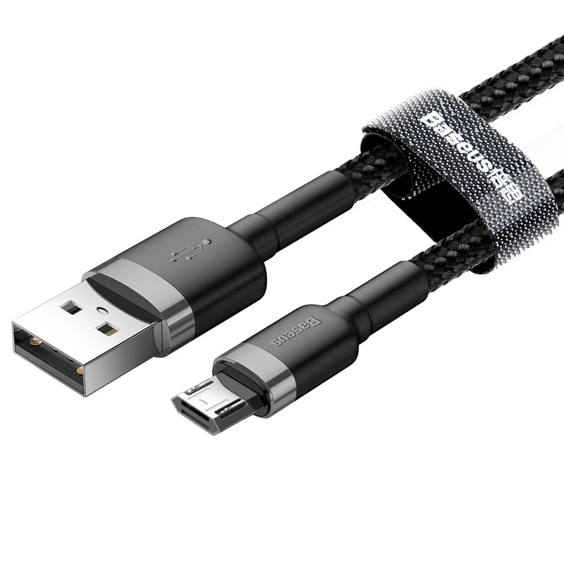 Baseus Cafule Cable USB For Micro 1.5A 2M Gray+Black (CAMKLF-CG1)