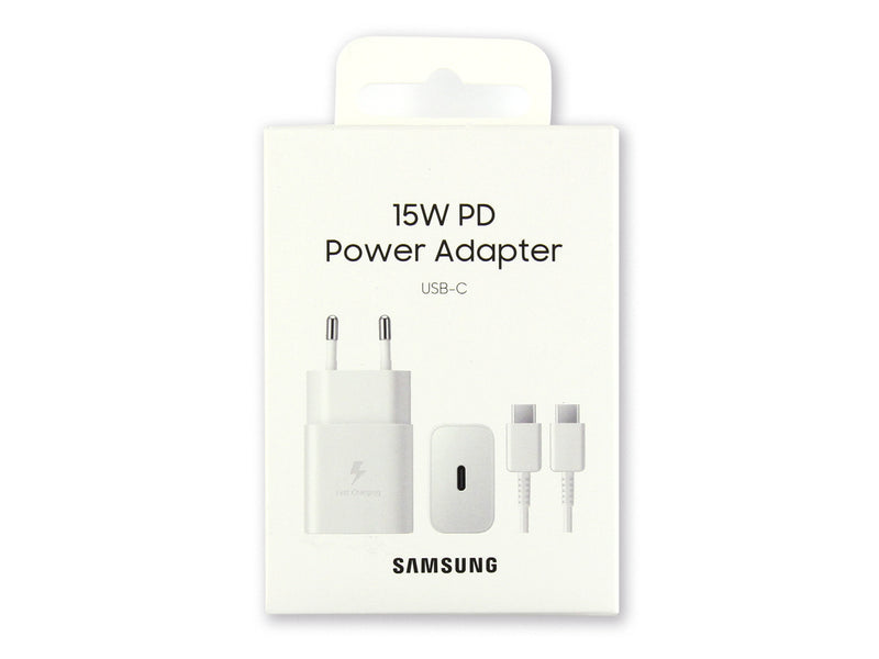 Samsung Fast Charger USB-C 15W With Cable 1m White Original Retail Box