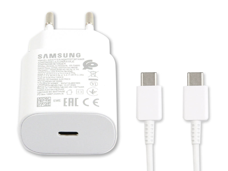 Samsung Fast Charger USB-C 15W With Cable 1m White Original Retail Box