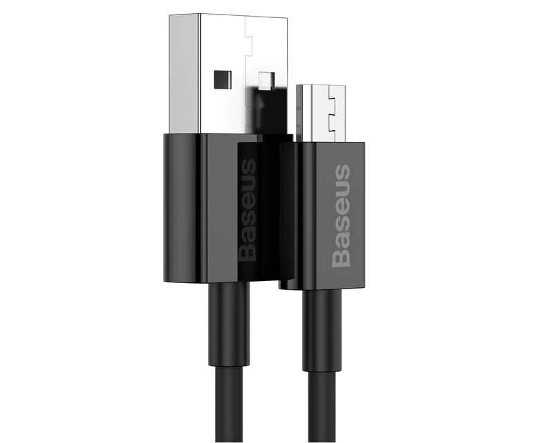 Baseus Superior Series Fast Charging Data Cable USB To Micro USB 2A 2m Black (CAMYS-A01)