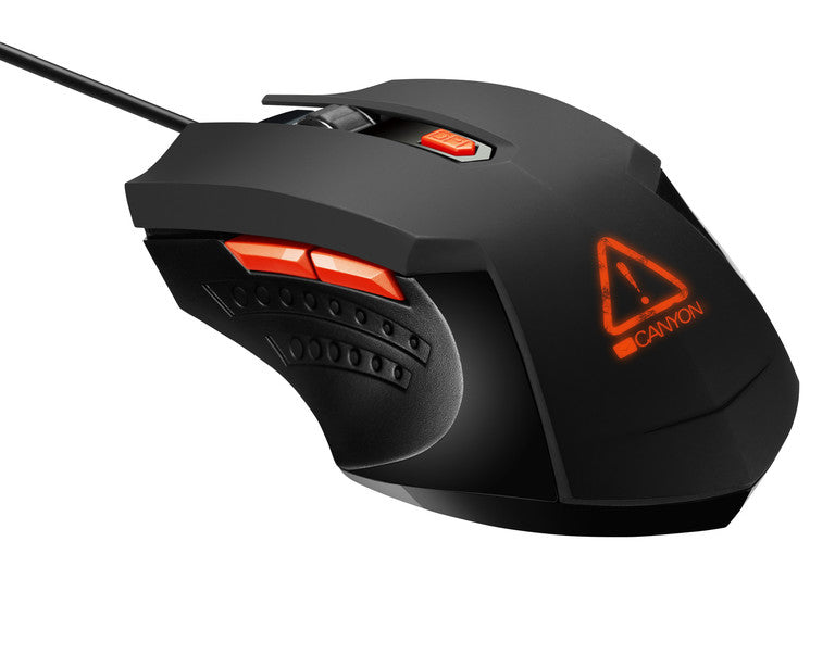 Canyon Gaming Mouse GM-1 Star Raider LED 6 Buttons Black Orange