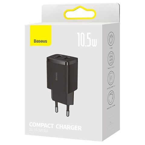 Baseus Compact Charger 2U 10.5W EU Black