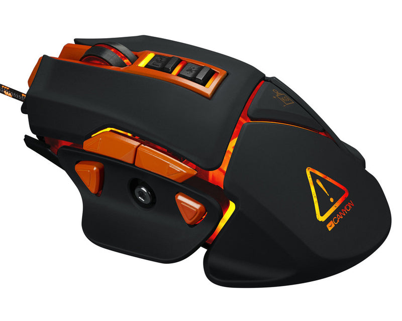 Canyon Gaming Mouse GM-6 Hazard LED 9 Buttons Black Orange