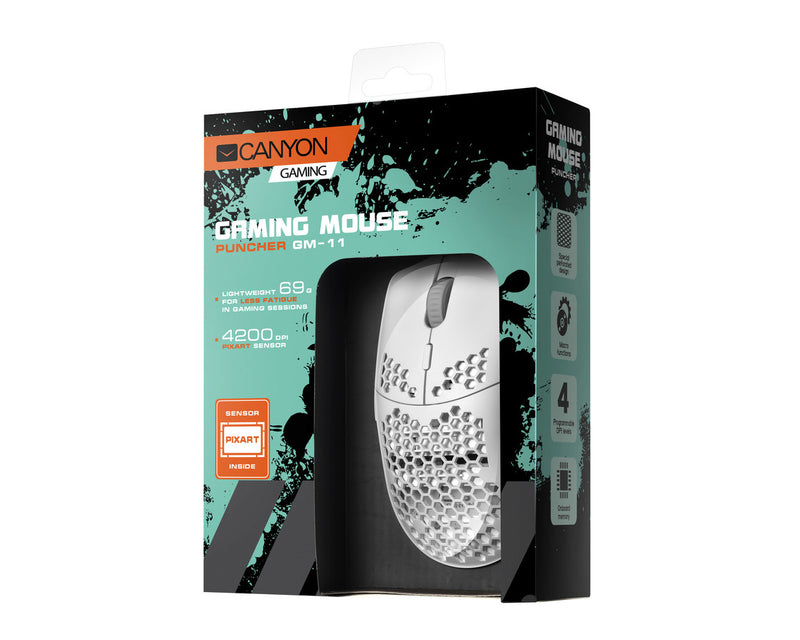 Canyon Gaming Mouse GM-11 Puncher RGB 7 Buttons White