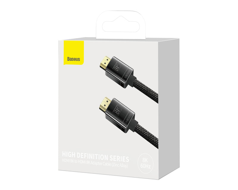 Baseus High Definition Series 8K HDMI Cable (Zinc Alloy) 1m Black (WKGQ000001)