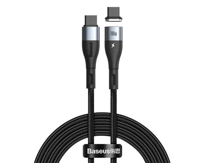 Baseus Zinc Magnetic Safe Fast Charging Data Cable USB-C To Lightning PD 20W 1m Black (CATLXC-01)