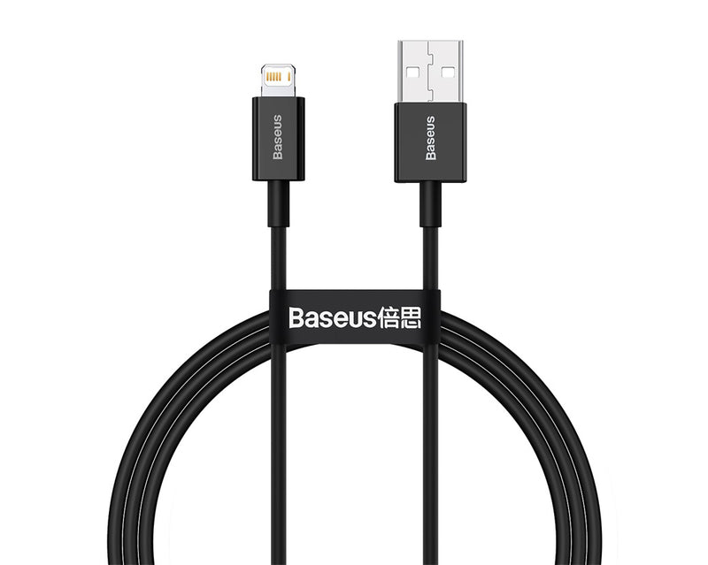 Baseus Fast Charging Data Cable USB To Lightning 2.4A 1m Black (CALYS-A01)
