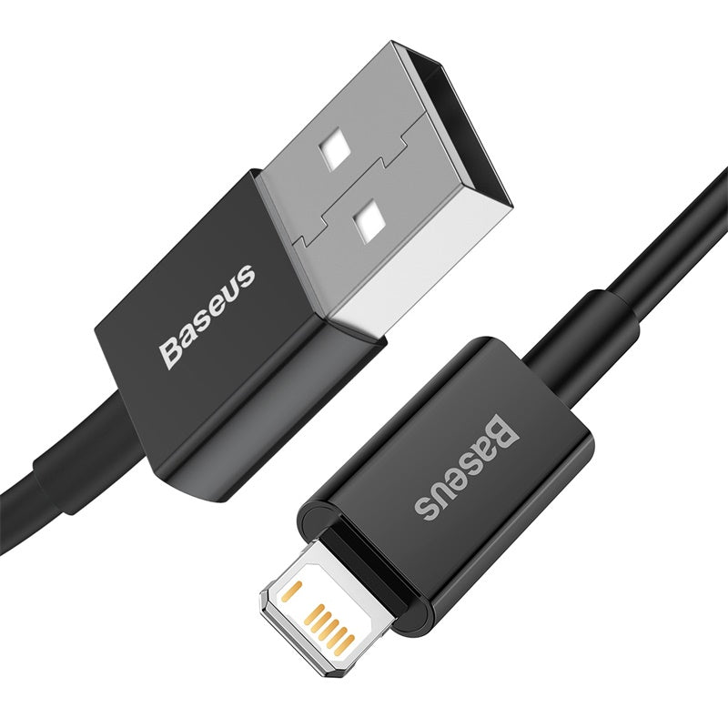 Baseus Fast Charging Data Cable USB To Lightning 2.4A 1m Black (CALYS-A01)