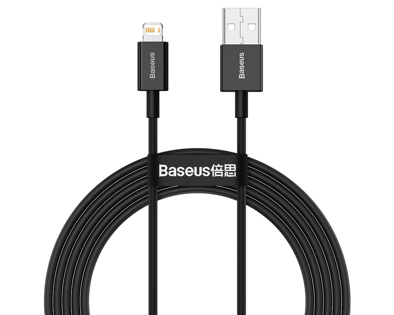 Baseus Fast Charging Data Cable USB To Lightning 2.4A 2m Black (CALYS-C01)