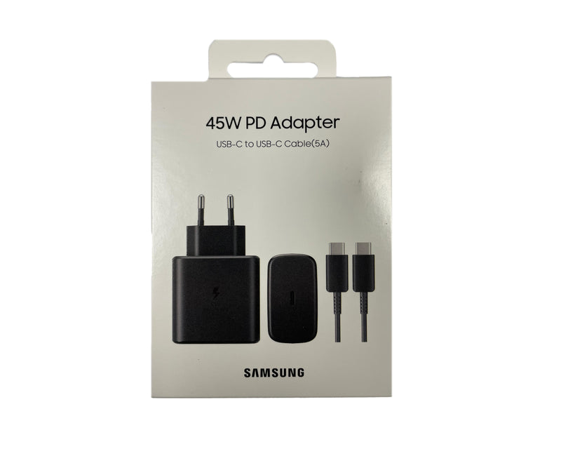 Samsung Fast Charger USB-C 45W with Cable 1m Black Original Retail Box