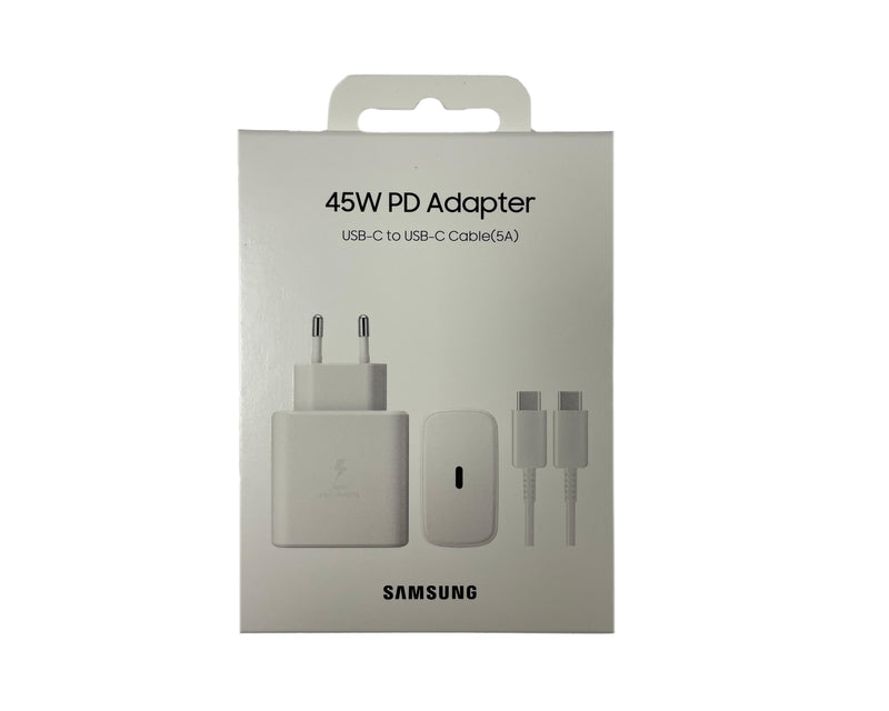 Samsung Fast Charger USB-C 45W with Cable 1m White Original Retail Box