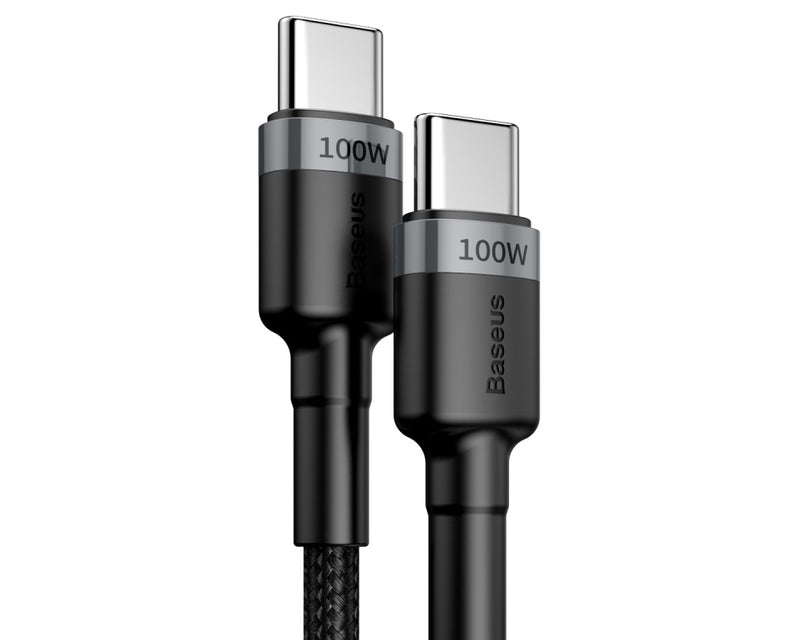Baseus Cafule PD2.0 100W Flash Charging USB-C Cable (20V 5A) 2m Grey Black (CATKLF-ALG10)