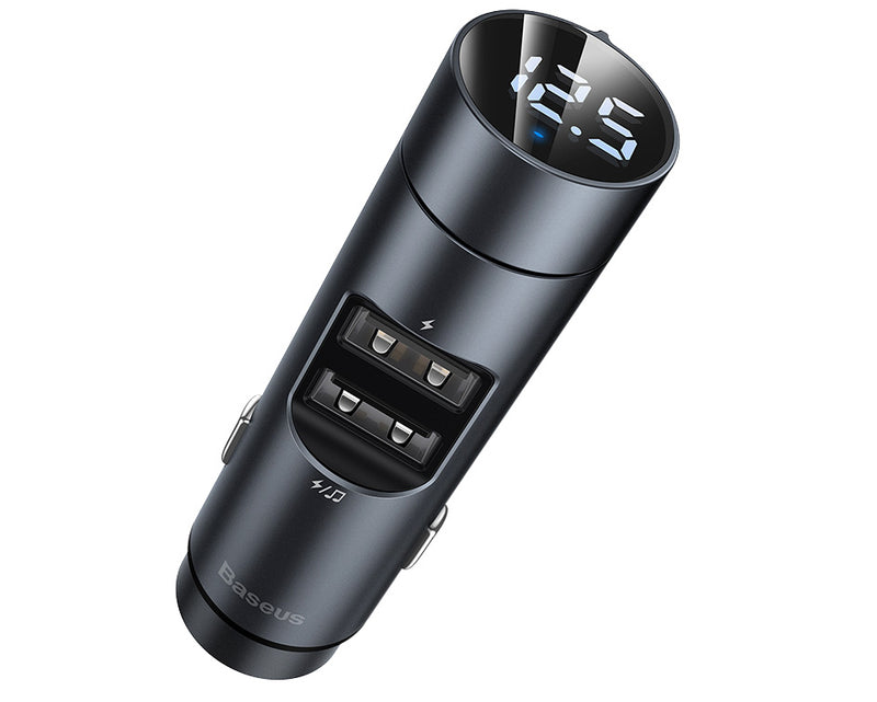 Baseus Energy Column Wireless Car Charger With MP3 Dark Grey (CCNLZ-0G)