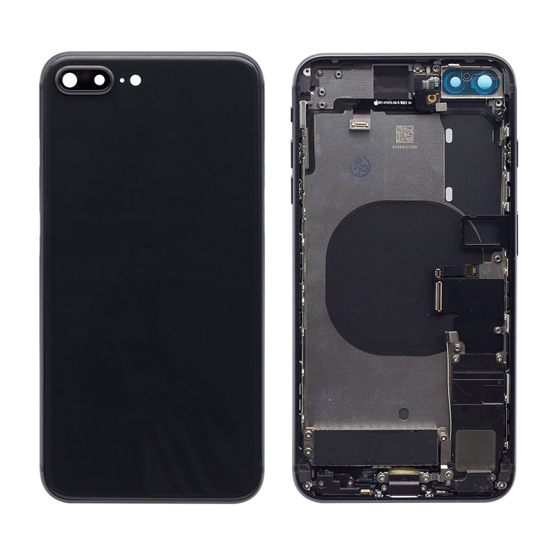 For iPhone 8 Plus Complete Housing Incl All Small Parts Without Battery and Back Camera (Black)