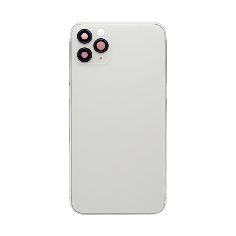 For iPhone 11 Pro Max Complete Housing Incl All Small Parts Without Battery and Back Camera (White)