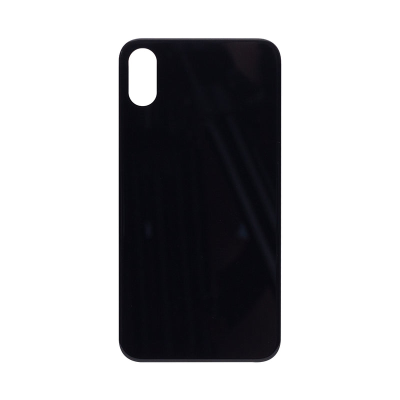 For iPhone XS Extra Glass Black (Enlarged camera frame)