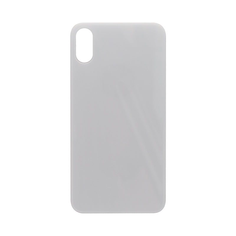 For iPhone XS Extra Glass White (Enlarged camera frame)