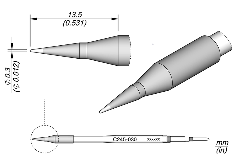 JBC Cartridge Conical Ø 0.3 (C245030)