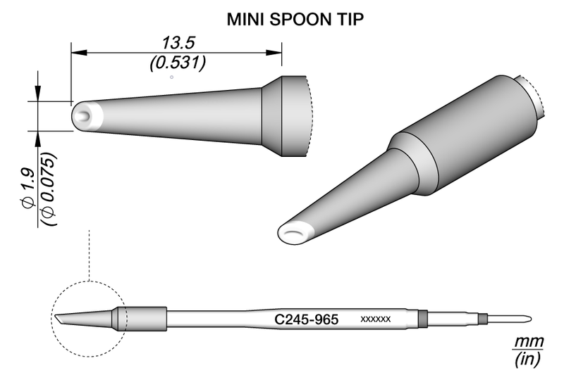 JBC Cartridge Mini Spoon Ø 1.9 (C245965)