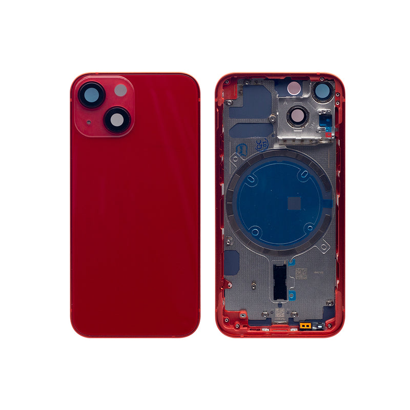 For iPhone 13 Mini Back Housing Only Frame And Extra Glass Red