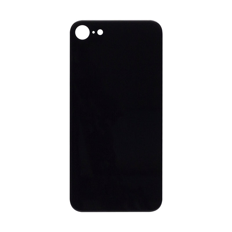 For iPhone SE (2020, 2022) Back Glass Black With Big Hole