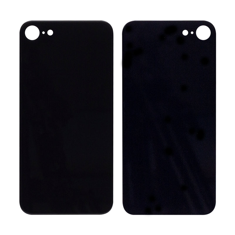 For iPhone SE (2020, 2022) Back Glass Black With Big Hole