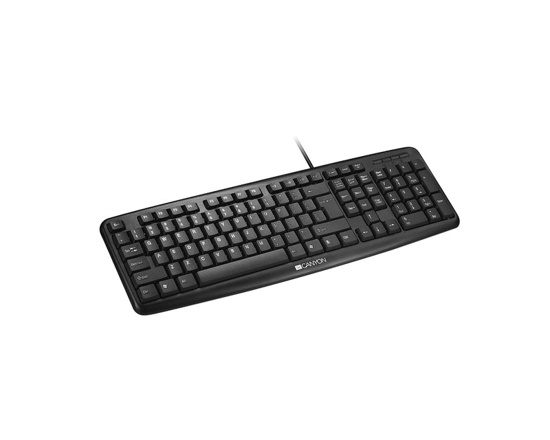 Canyon Keyboard KB-1 USB 2,0 Wired USB Black