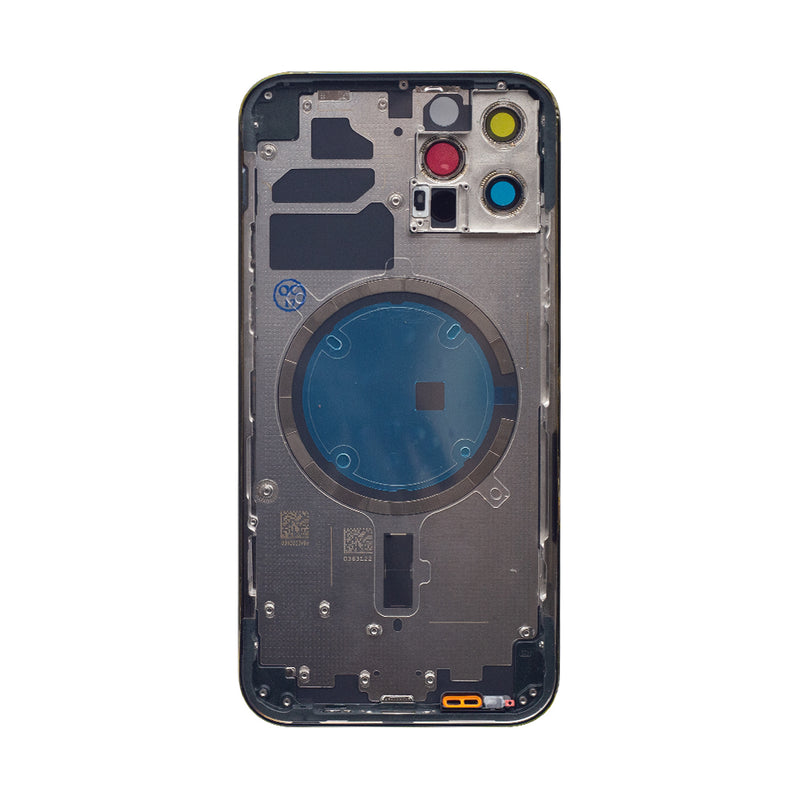 For iPhone 12 Pro Back Housing Only Frame And Extra Glass Pacific Blue