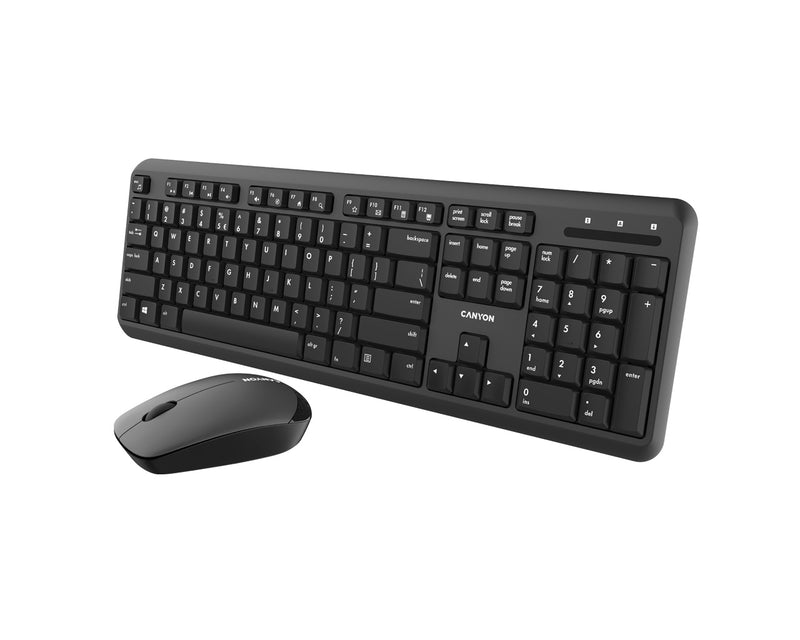 Canyon Keyboard SET-W20 Wireless Multimedia Combo US Black