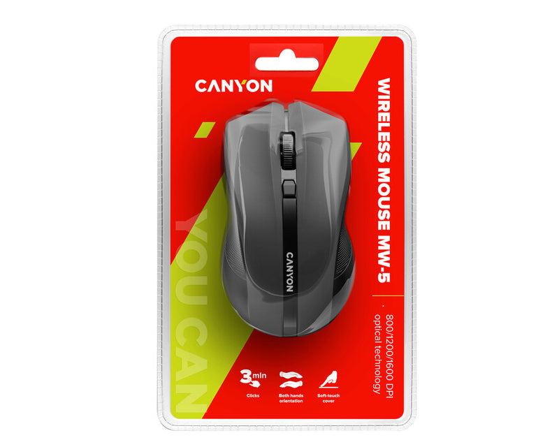 Canyon Wireless Optical Mouse MW-5 Black