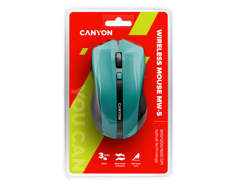 Canyon Wireless Optical Mouse MW-5 Green