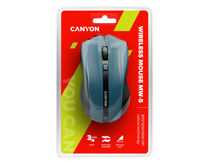 Canyon Wireless Optical Mouse MW-5 Blue