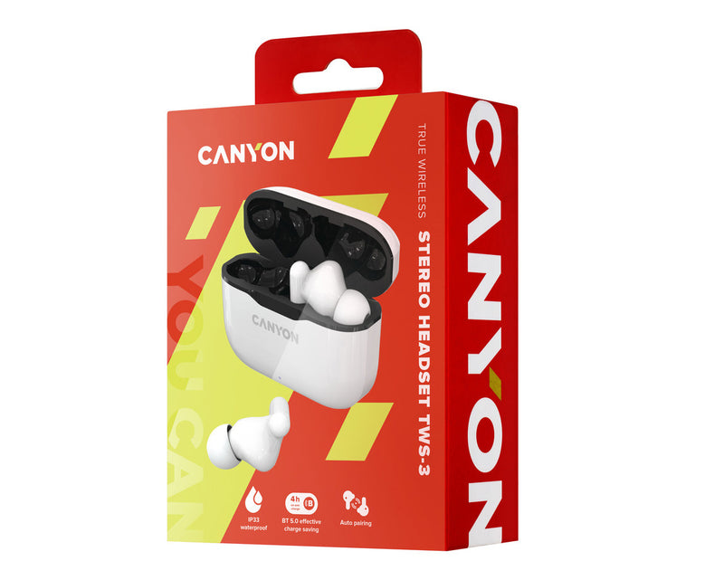 Canyon Headset TWS-3 Wireless In-Ear Black/White
