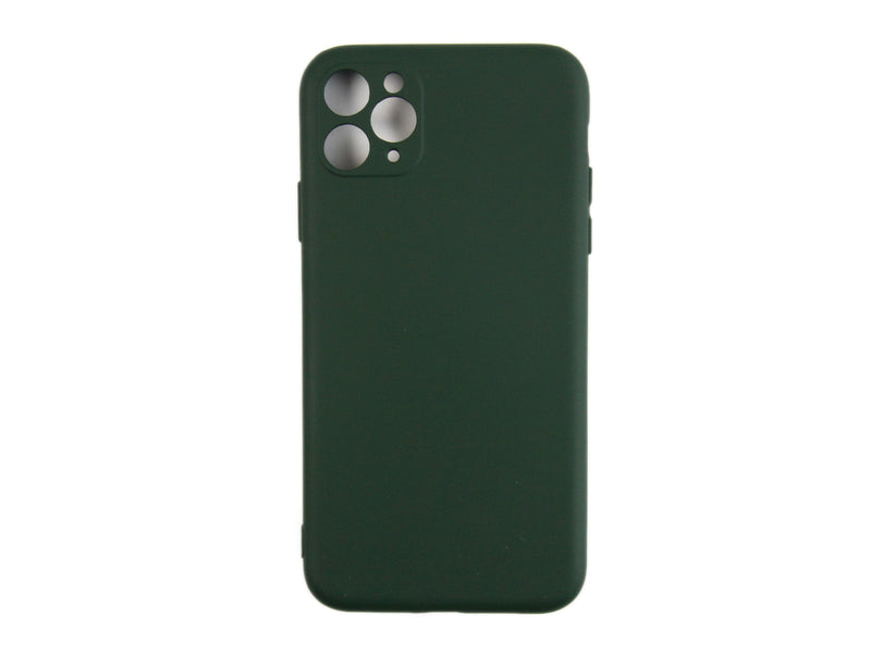 Rixus For iPhone 11 Pro Max Soft TPU Phone Case Dark Green