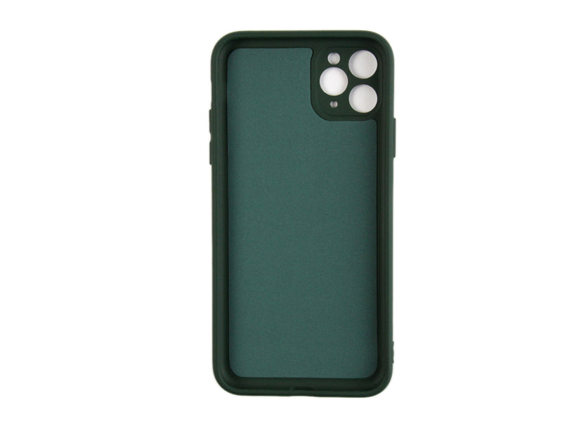 Rixus For iPhone 11 Pro Max Soft TPU Phone Case Dark Green