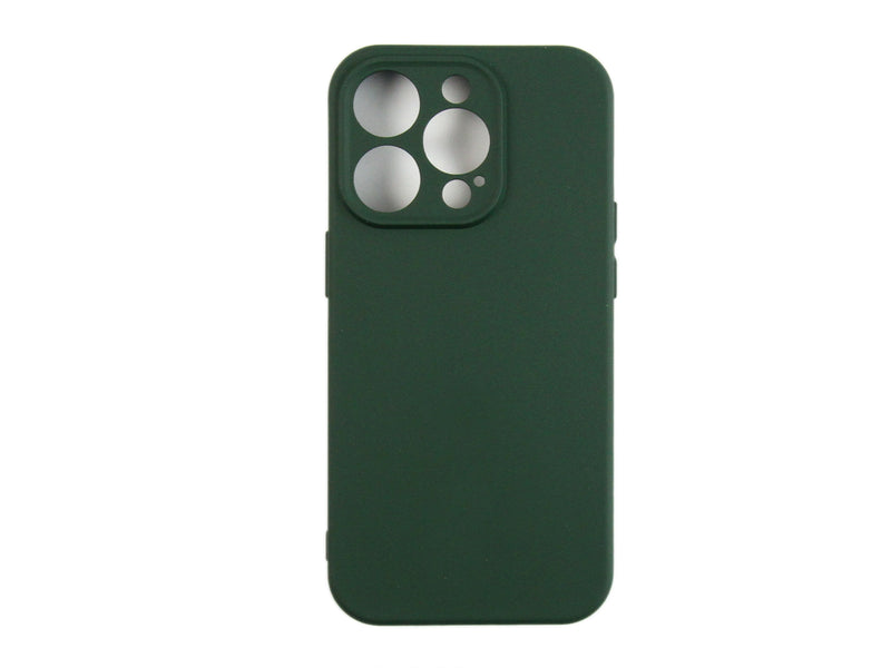 Rixus For iPhone 14 Pro Soft TPU Phone Case Dark Green