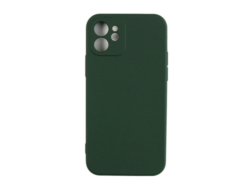 Rixus For iPhone 12 Soft TPU Phone Case Dark Green