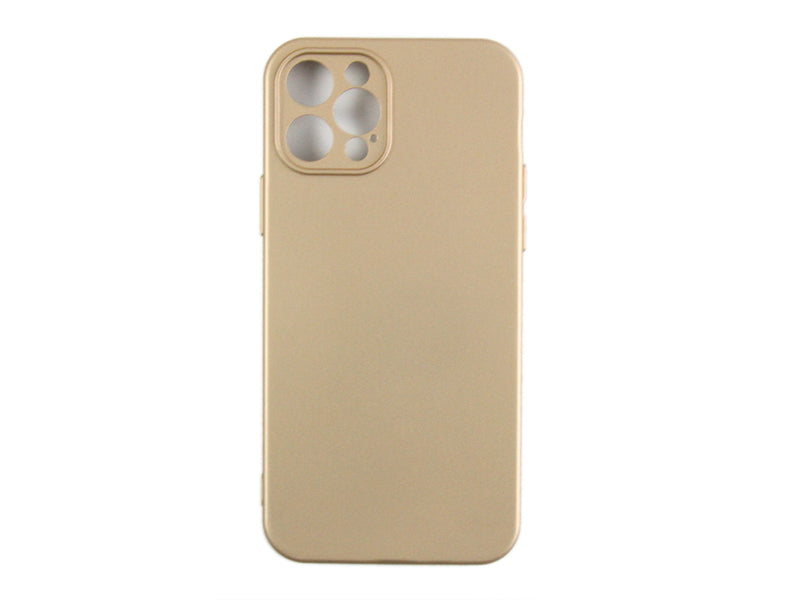 Rixus For iPhone 12 Pro Soft TPU Phone Case Gold