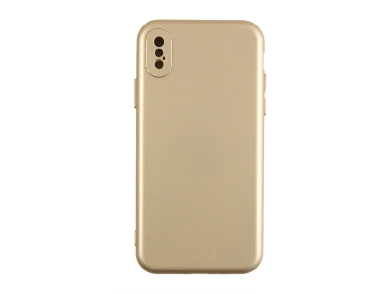 Rixus For iPhone X, XS Soft TPU Phone Case Gold