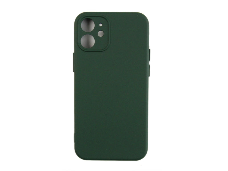 Rixus For iPhone 12 Mini Soft TPU Phone Case Dark Green