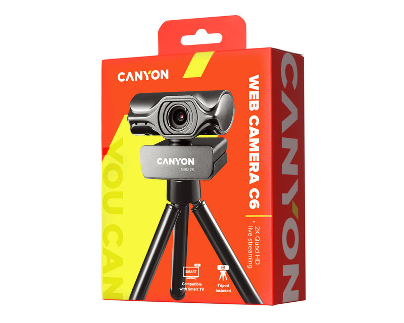 Canyon Webcam C6 Quad HD Live Streaming 1440p Black