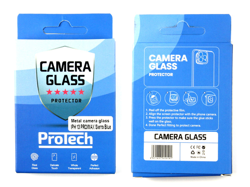 For iPhone 13 Pro, 13 Pro Max Camera Lens Tempered Glass 2.5D Sierra Blue