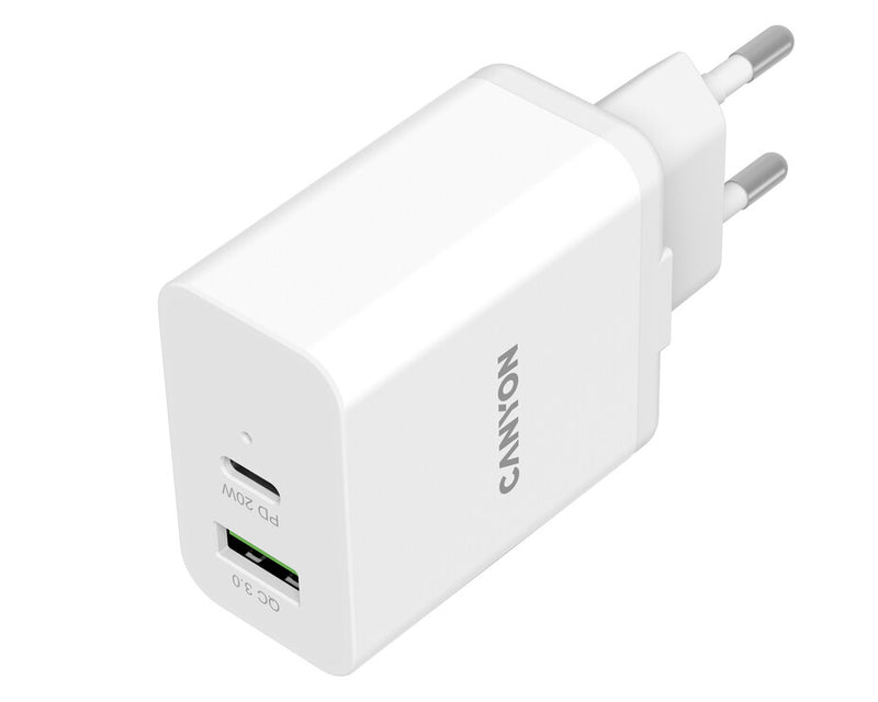Canyon Wall Charger H-20-03 PD USB-C And OC 3.0 White
