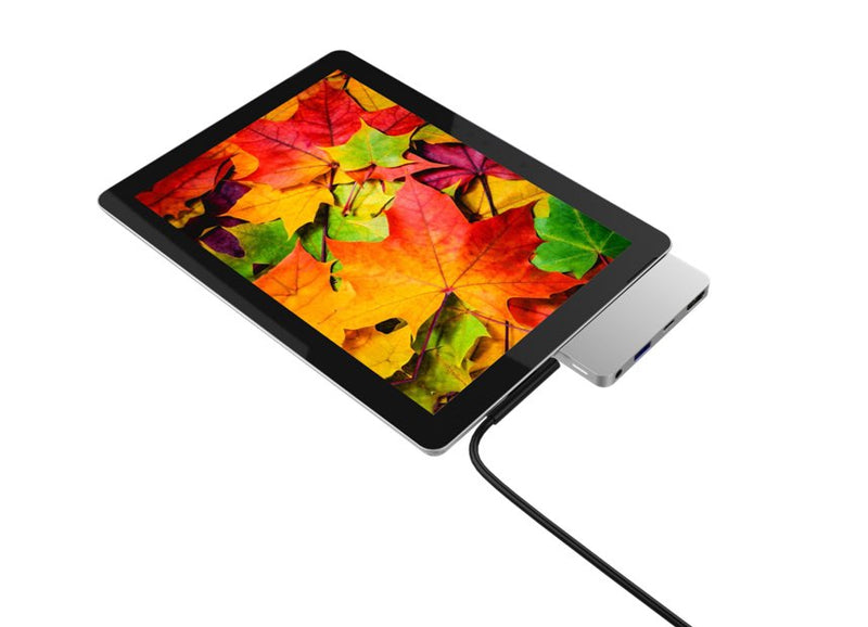 Hyper HD310A USB-C Hub for Surface Go Silver