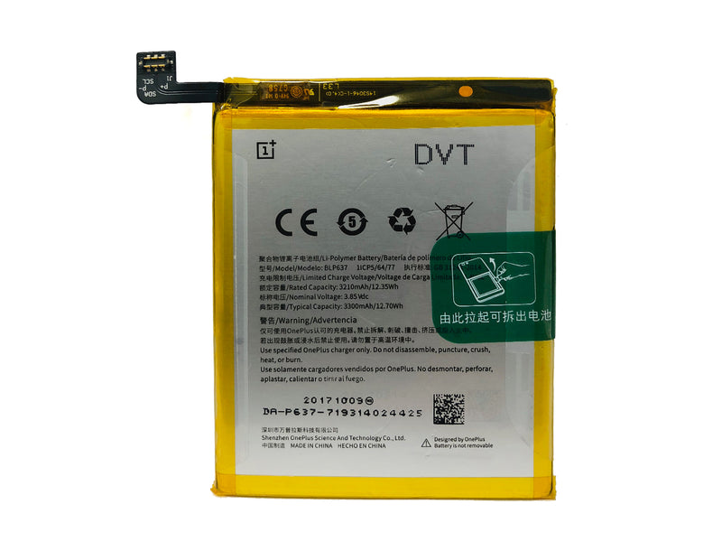 OnePlus 5, OnePlus 5T Battery BLP637 (OEM)