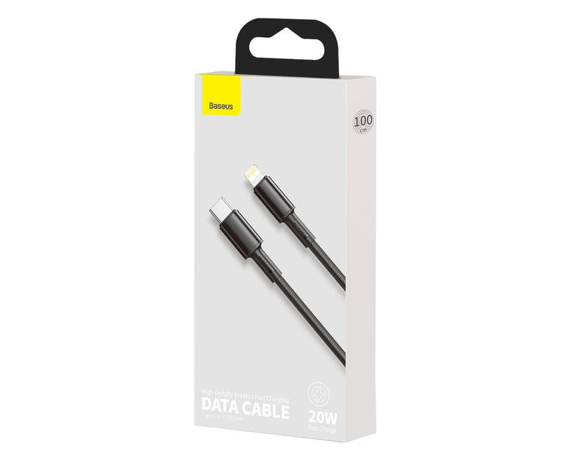 Baseus High Density Braided Fast Charging Data Cable Type-C to iP PD 20W 1m Black (CATLGD-01)