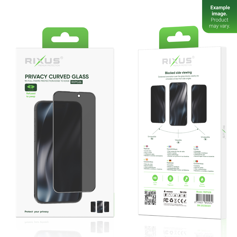 Rixus For iPhone 12 Mini Tempered Glass Privacy