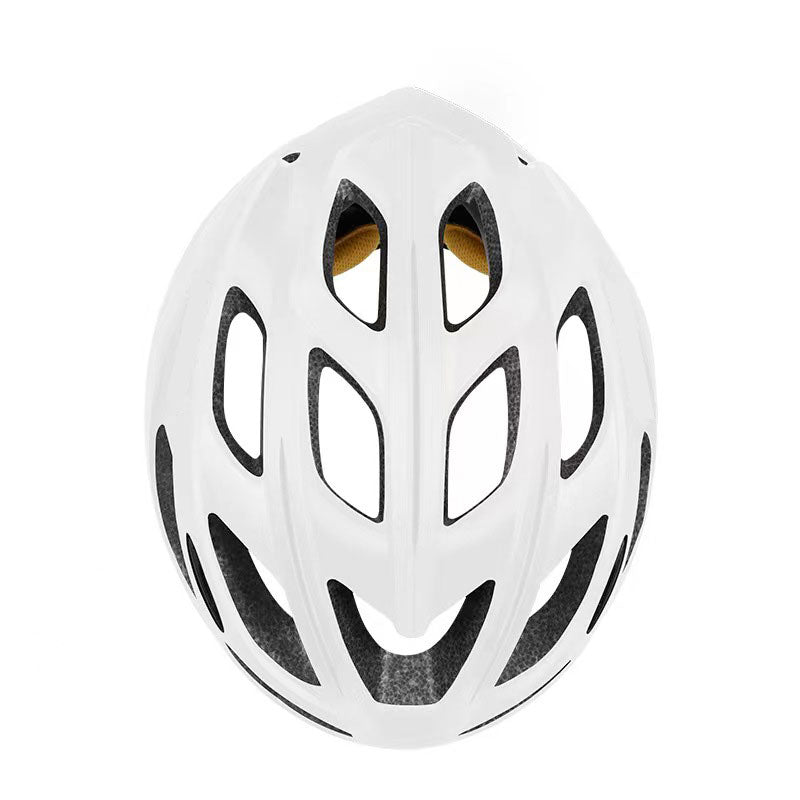 Cyclist helmet with adjustable sizing - White