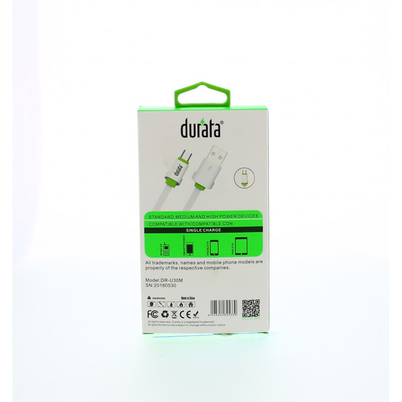 Durata Fast Charging Micro USB Data Cable 300CM White (DR-U30M)